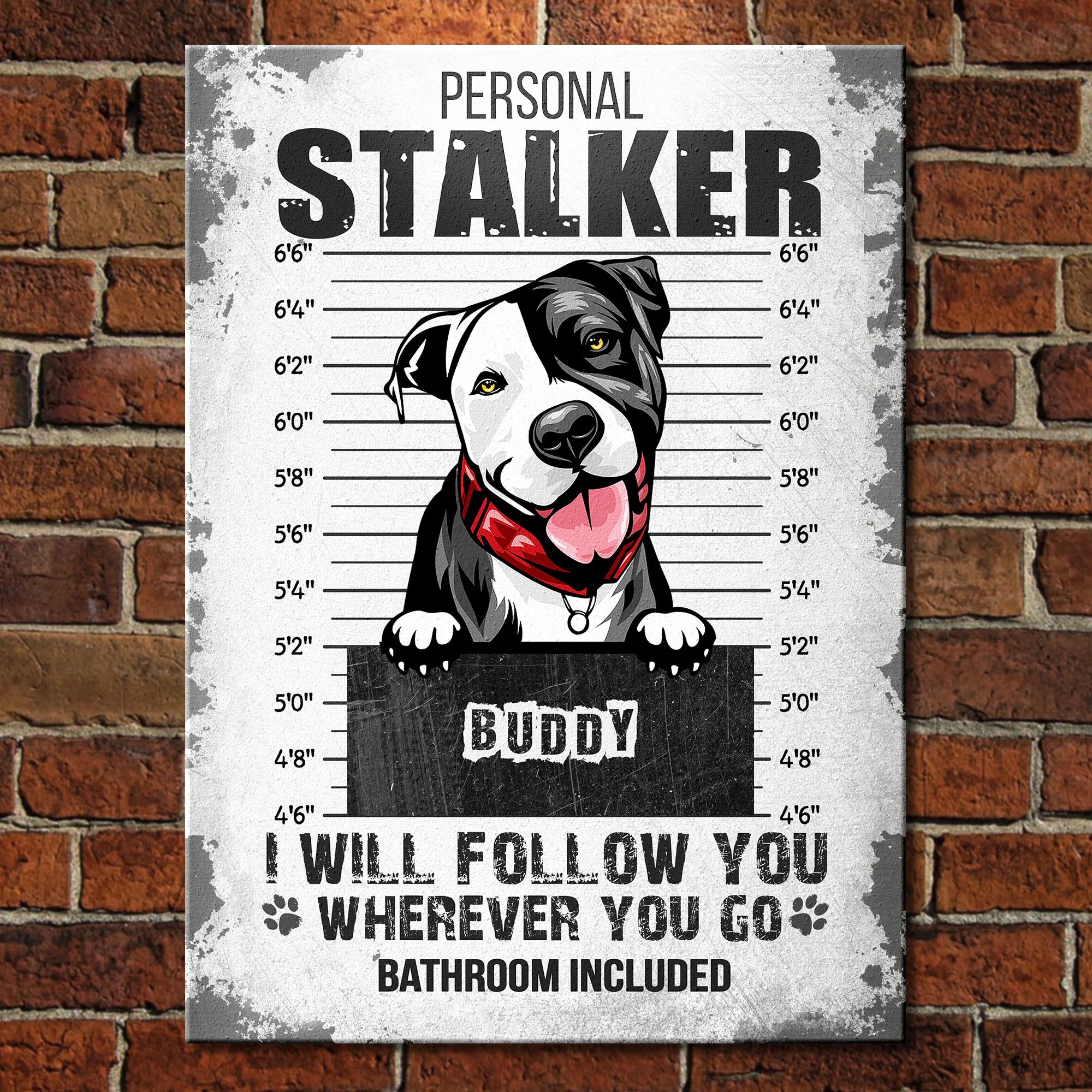 Accepeer | The "Pawsitively" Loyal Sign - Funny Personalized Dog Bathroom Metal Decor