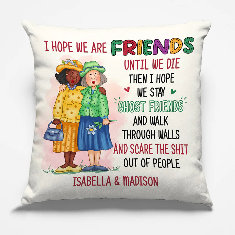 Accepeer Personalized Bestie Pillow – Custom Gift “We Will Be Friends Until We’re Old” for Sisters & BFs