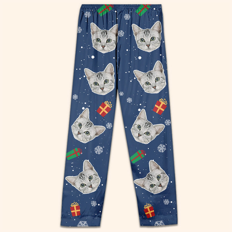 Accepeer Custom Photo Me & My Pets - Dog & Cat Personalized Photo Pajama Pants - New Arrival, Christmas Gift For Pet Owners