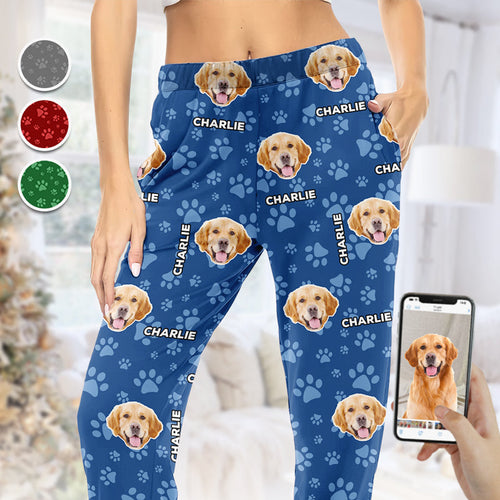 Accepeer Custom Photo Me & My Best Friend - Dog & Cat Personalized Pajama Pants | Unique Pet Lover Gift