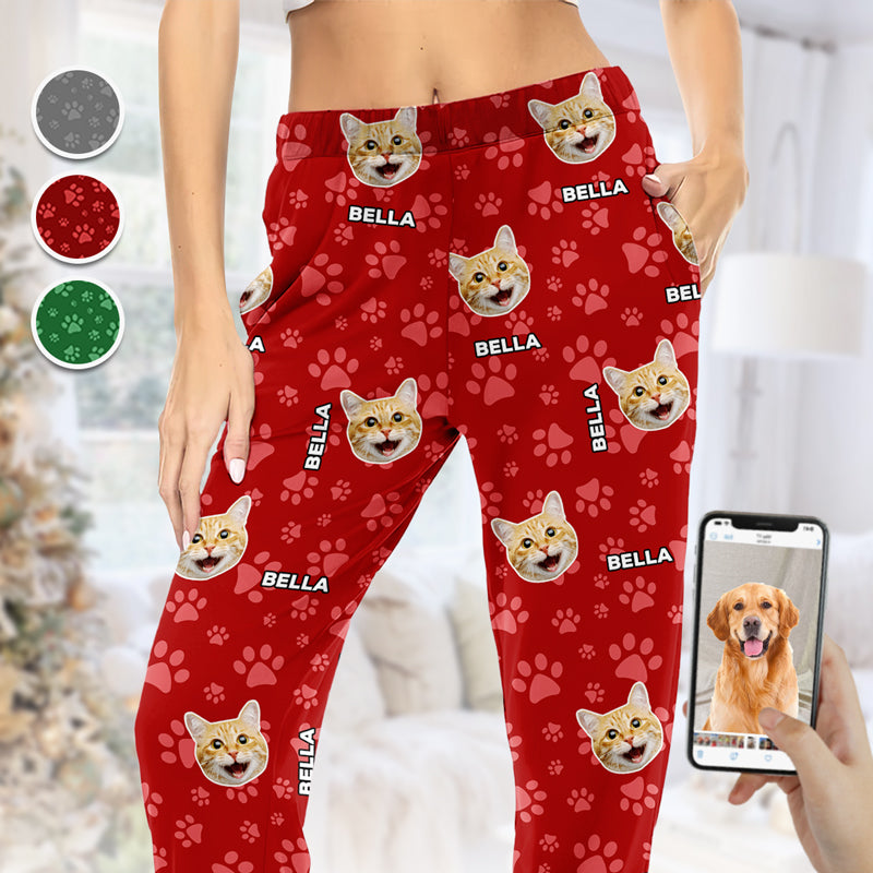 Accepeer Custom Photo Me & My Best Friend - Dog & Cat Personalized Pajama Pants | Unique Pet Lover Gift